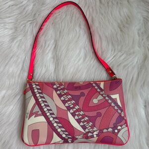 Authentic pink leather Emilio pucci leather mini shoulder bag